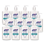 PURELL 2 in 1 Moisturizing Advanced Hand Sanitizer Gel, 12 oz Pump Bottle, Clean Scent, 12/Carton (369812CT)