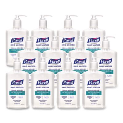 PURELL 2 in 1 Moisturizing Advanced Hand Sanitizer Gel, 12 oz Pump Bottle, Clean Scent, 12/Carton (369812CT)