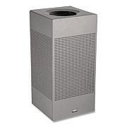 Rubbermaid Commercial Designer Line Silhouettes Waste Receptacle, 16 gal, Steel, Silver Metallic (SC14EPLSM)