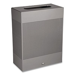 Rubbermaid Commercial Designer Line Silhouettes Waste Receptacle, 22.5 gal, Steel, Silver Metallic (SR18EPLSM)
