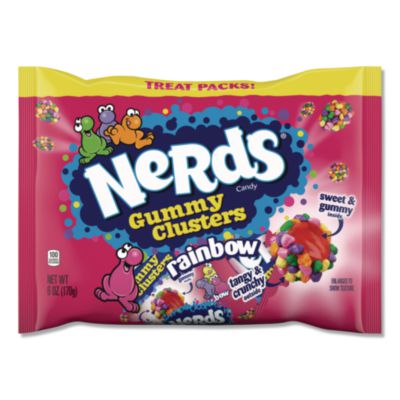 NERDS Rainbow Gummy Clusters Treat Packs, 6 oz Bag (FER08476)