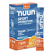 nuun Sport Hydration Electrolyte Powder Drink Mix, All Out Orange, 0.18 oz Stick, 10/Box (02403)