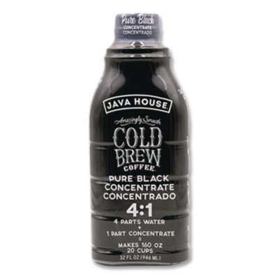 Java House Cold Brew Coffee Concentrate, Pure Black, 32 oz Bottle (HFP01607)