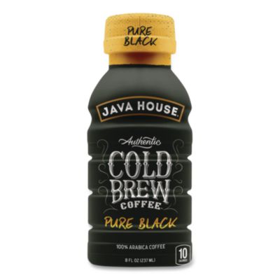 Java House Cold Brew Coffee, Pure Black, 8 oz Bottle, 24/Carton (HFP01781)
