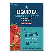 LIQUID I.V. Hydration Multiplier, Strawberry, 0.56 oz Stick, 15/Pack (EHC47495)
