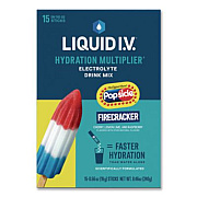 LIQUID I.V. Hydration Multiplier, Popsicle Firecracker, 0.56 oz Stick, 15/Pack (EHC97102)