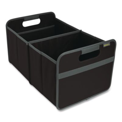meori Classic Foldable Storage Box, Large, 2 Sections, 12.6 x 19.69 x 10.83, Lava Black (A100001)