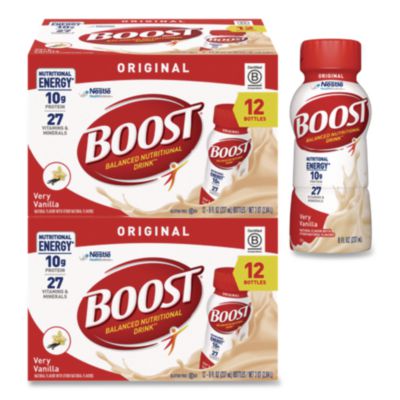 Boost Original Nutritional Drink, Very Vanilla, 8 oz Bottle, 24/Carton (ZHC02802)