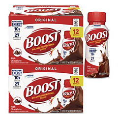 Boost Original Nutritional Drink, Rich Chocolate, 8 oz Bottle, 24/Carton (ZHC48120)
