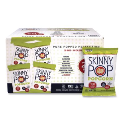 SkinnyPop Popcorn, Original, 0.65 oz Bag, 28/Carton (SKP00462)