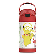 Thermos FUNtainer Pokemon Stainless Steel Vacuum Insulated Water Bottle, 12 oz, Multicolor (F4105PM6M)