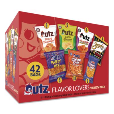 Utz Flavor Lovers Variety Pack, Assorted Flavors, 42/Carton (UQF35231)