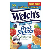 Welch's Mixed Fruit Snacks Club Size, 0.8 oz Packet, 66/Box (24328406)