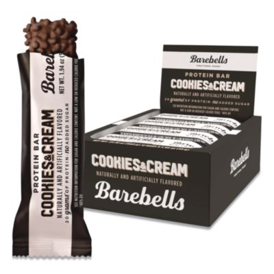 Barebells Cookies and Cream Protein Bars, 1.9 oz Individually Wrapped, 12/Box (VTN42964)