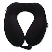 Brookstone Memory Foam Fabric Travel Pillow, One Size Fits Most, 9.84 x 5.5 x 11, Black (BNPM0001)