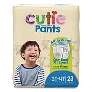 Cuties CutiePants Refastenable Training Pants for Boys, Size 3T-4T, 32 lbs to 40 lbs, 92/Carton (CR8007)