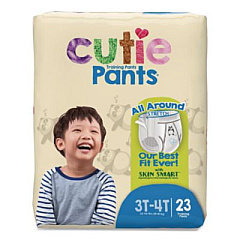 Cuties CutiePants Refastenable Training Pants for Boys, Size 3T-4T, 32 lbs to 40 lbs, 92/Carton (CR8007)
