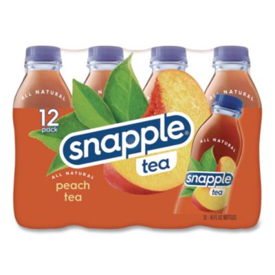 Snapple Flavored Tea, Peach, 16 oz Bottle, 24/Carton (CAD00783)