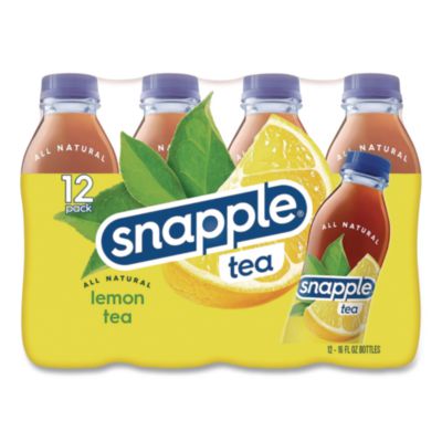 Snapple Flavored Tea, Lemon, 16 oz Bottle, 24/Carton (CAD00786)