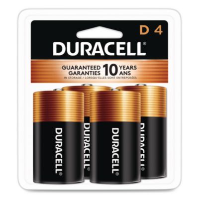 Duracell CopperTop Alkaline D Batteries, 4/Pack (MN1300R4Z)