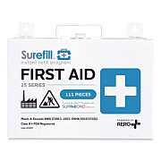 SUREFILL 25 ANSI 2021 A+ First Aid Kit with Metal Case, 111 Pieces (SF25AT)