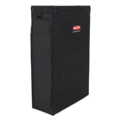 Side Load Linen Bag for Rubbermaid Commercial 2202581, 2202527, 2202587 Carts, 3.7 Bushels, 9 x 21.1 x 33, Black, 4/CT (2202526)