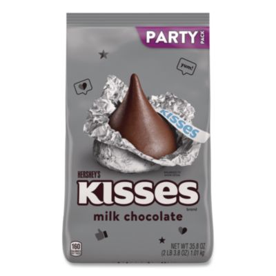 Hershey's KISSES Milk Chocolate Candy, Party Pack, 35.8 oz Bag (HEC13480)