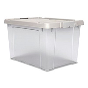IRIS Latching Lid Storage Bin, 20 qt, 11.62 x 18.12 x 10.37, Clear (270018)