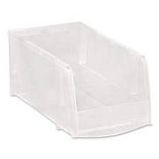 IRIS Stackable Plastic Storage Bin. Medium, 1.6 qt, 6 x 11 x 5, Clear (200528)