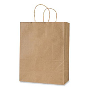 Inteplast Group Get Reddi Paper Bags, Mega Size, 70# Basis Weight, Twisted Rope Handles, 18 x 7 x 18.75, Brown, 200/Carton (KRFTW18719)
