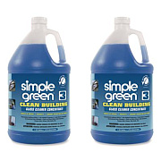 Simple Green Clean Building Glass Cleaner Concentrate, Unscented, 1gal Bottle, 2/Carton (11301)