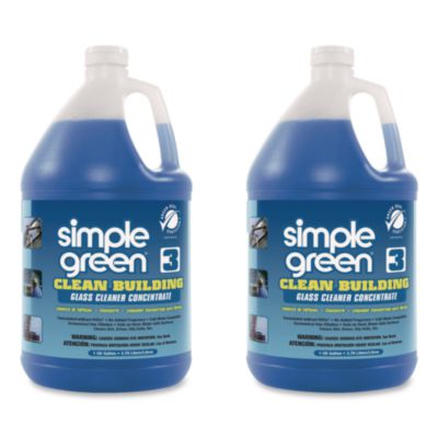 Simple Green Clean Building Glass Cleaner Concentrate, Unscented, 1gal Bottle, 2/Carton (11301)