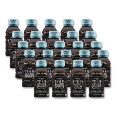 Java House Cold Brew Coffee, Vanilla Latte, 8 oz Bottle, 24/Carton (HFP01785)