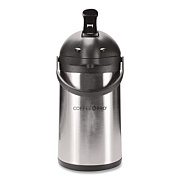 Coffee Pro Stainless Steel Airpot, 192 oz, Silver/Black (CPAP35)