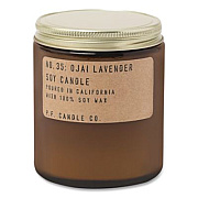 P.F. Candle Co. Ojai Lavender Soy Candle, 40 to 50 Hours Burn Time, 2.9 d x 3.5 h, 7.2 oz, Amber (SC35)