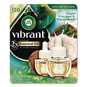Air Wick Vibrant Scented Oil Warmer Refill, Island Coconut and Warm Sands, 0.67 oz, 2/Pack (6233801050)