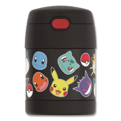 Thermos FUNtainer Pokemon Two-Compartment Food Jar, 10 oz, Black/Multicolor (F3103PM6M)