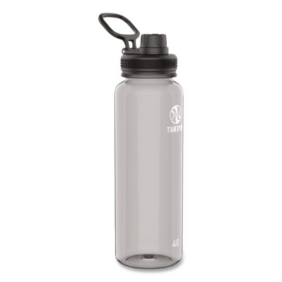 TAKEYA Tritan Plastic Water Bottle, 40 oz, Stormy Black (50412)