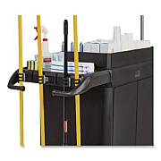QuickClips, for Rubbermaid Commercial FG618900BLA/2202581, Resin, Black, 6/Carton (2202589)