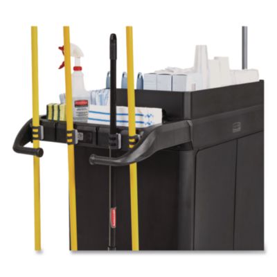 QuickClips, for Rubbermaid Commercial FG618900BLA/2202581, Resin, Black, 6/Carton (2202589)