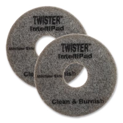 Diversey Twister Floor Pad, 8.86" Diameter, Gray, 2/Pack (DD1231448)