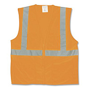 PIP ANSI Class 2 Hook and Loop Safety Vest, Medium, Hi-Viz Orange (302MVGORM)
