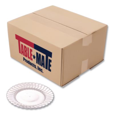 Fineline Settings Flairware Flared Dessert Plate, 6" dia, Clear, 180/Carton (206CL)