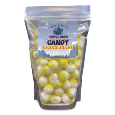 Office Snax Freeze Dried Candy, Lemon Bursts, 1.12 lb Bag, 12/Carton (00644)