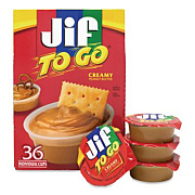 Jif To Go Spreads, Creamy Peanut Butter, 1.5 oz Cup, 36 Cups/Carton (22000535)