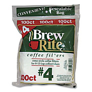 Brew Rite Paper Cone Filters, 8 to 12 Cup Size, Cone, 40/Pack (46041)