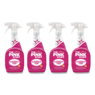 The Pink Stuff Miracle Bathroom Foam Cleaner, Fruity Scent, 25.4 oz Trigger Spray Bottle, 4/Carton (823787CT)