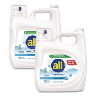 All Free Clear HE Laundry Detergent, 154 oz Bottle, 2/Carton (47465)
