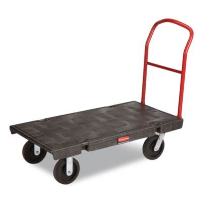 Rubbermaid Commercial Heavy-Duty Platform Truck Cart, 2,000 lb Capacity, 24 x 48 Platform, Black (443600BK)