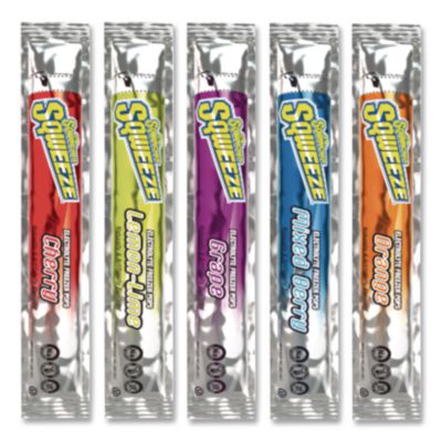 Sqwincher Sqweeze Freeze Pops, Assorted Flavors, 3 oz Packets, 150/Carton (159200201)